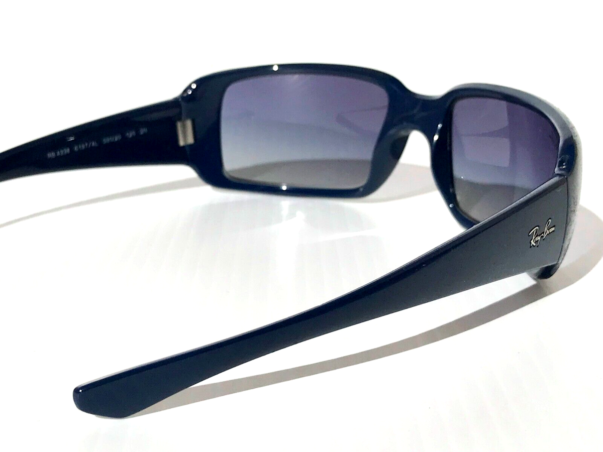 NEW Ray Ban Shiny Blue Frame Light Grey Gradient Lens Sunglass