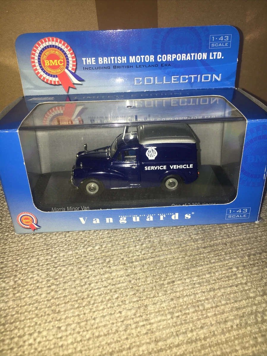 Figurine Vanguards Corgi Lledo : Morris Minor Van Motoring Service - Échelle 1/43, Métal, Boîte D'origine