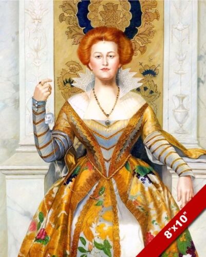 THE WHITE DEVIL ENGLISH ROYALTY DRAMA WOMAN IN DRESS PAINTING ART CANVAS PRINT - Picture 1 of 1