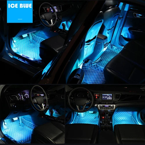 Fits Car Truck Interior Decor Neon Atmosphere LED Light Strip RGB Colors+Remote - Picture 5 of 16