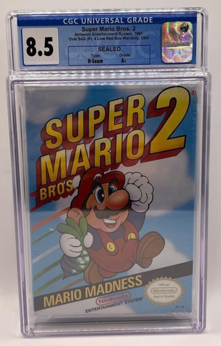 Super Mario Bros. 2 CGC 8.5 A+ Graded NES Nintendo Factory Sealed New Oval Seal - Picture 1 of 3