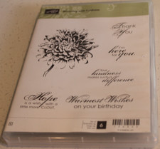 STAMPIN UP BLOOMING WITH KINDNESS CLING STAMP SET OF 6