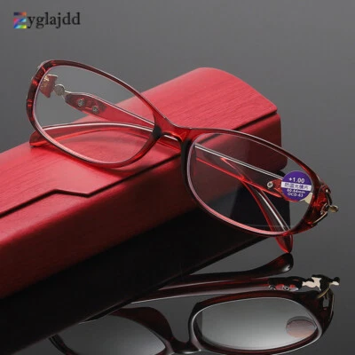 Neueste Fuchs Lesebrille Blaulichtfilter Brille Damen Lesehilfe 1,0,2~3,5,4