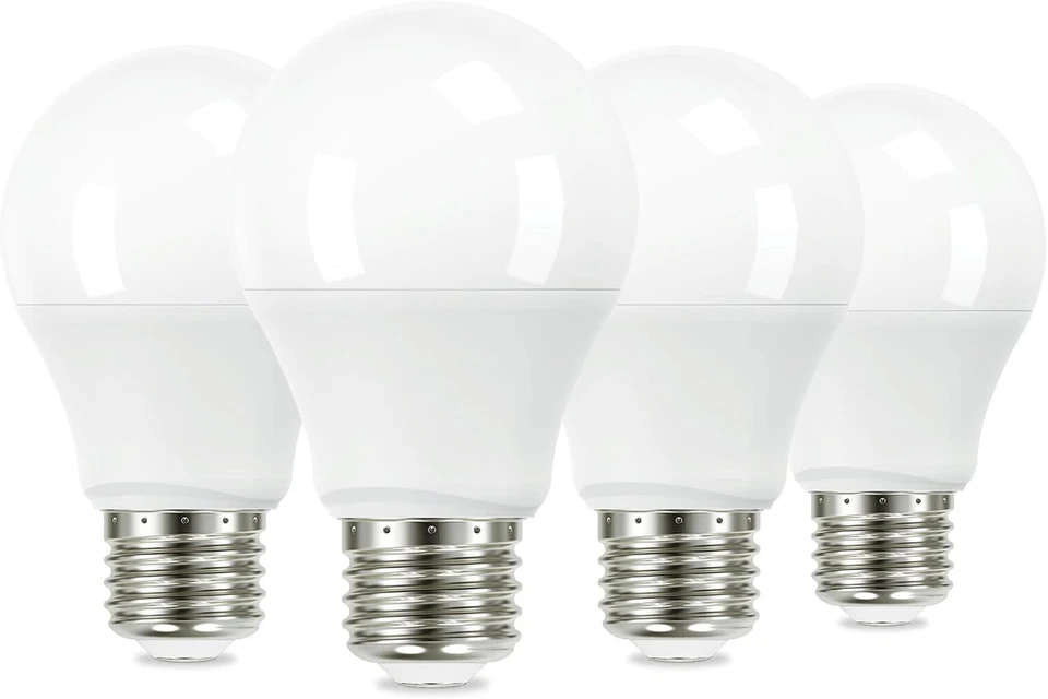 LED A19 cold White Light Bulbs 6500K 80W Equivalent 9W 1000LM E26 Base 4-Pack - Image 2 of 4