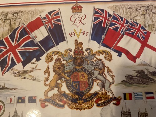 ORIGINAL 1945 WWII VICTORY COMMEMORATIVE POSTER LOUIS MOREAU H.FITCH & CO LTD - Picture 2 of 12