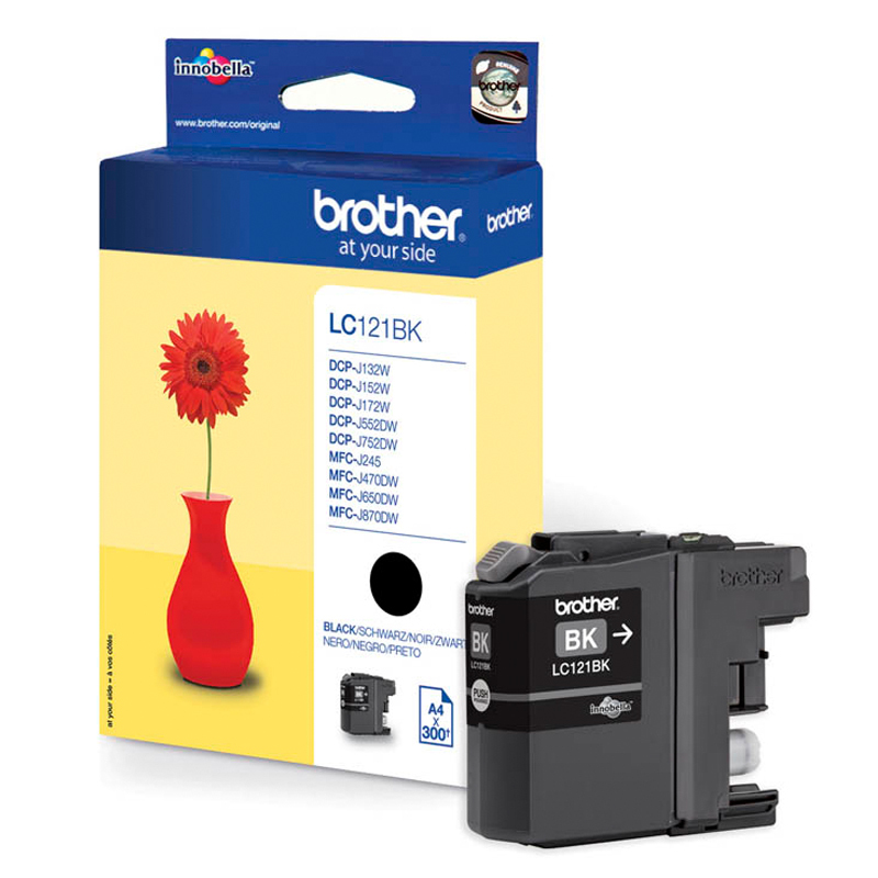 Brother LC-121BK Tinte schwarz оригинальный тонированный патрон 300 шт черный 5590₽