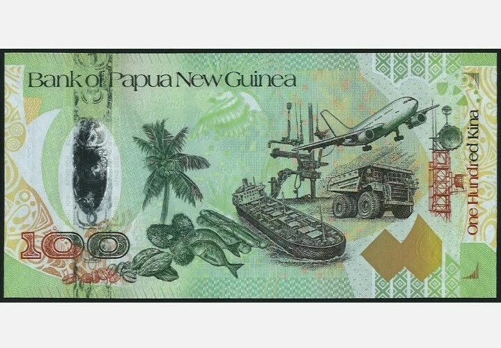 2008 Papua New Guinea 100 Kina '35th Bank Commemorative' GEM UNC 巴布亚新几内亚 100 基那 - Image 2 of 2