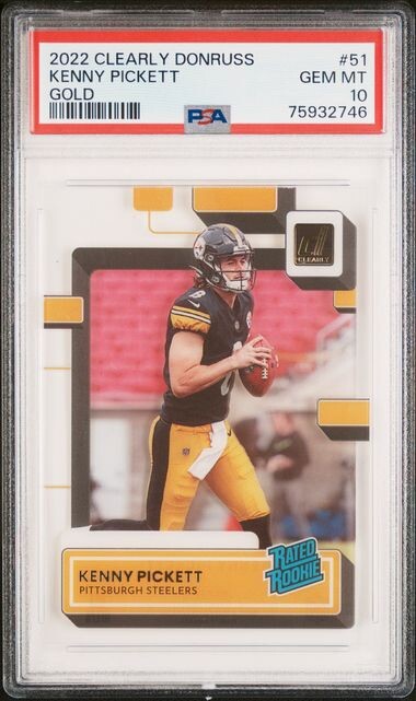 Kenny Pickett Panini Clearly Donruss #51 Gold
