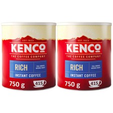 Kenco Rich Roast Instant Coffee Tins 2 x 750g - 830 Servings Total