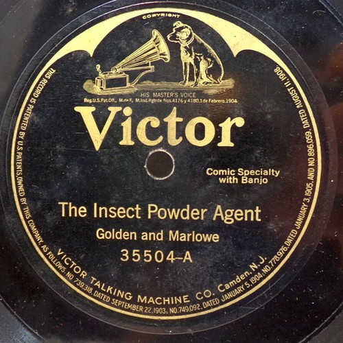 TWO Golden & Marlowe 12” 78 RPM Records Love Sick Darky Insect Powder Agent 1916 - Imagen 6 de 9