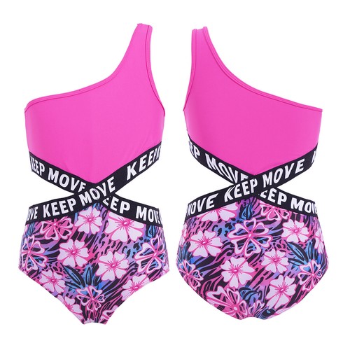 Girls Swimsuit Swimwear One-Piece Swimming Bodysuit Swim Jumpsuit Sunsuit Pool - Picture 75 of 99