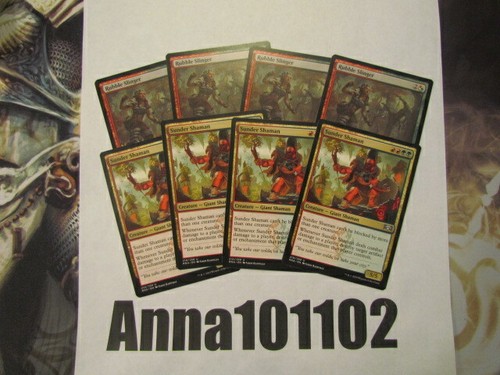 Ravnica Allegiance. Sunder Shaman and Rubble Slinger x4