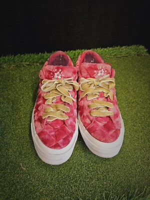 Size 10 Mens Wms 12 Converse One Star x Golf Le Fleur Quilted Velvet Cherry 2019 Size 10 - Converse One Star x Golf Le Fleur Quilted Velvet  main image 2