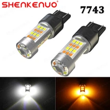 7443 7440 Amber/White LED Turn Signal Light Bulbs for Jeep Compass 2017-2020