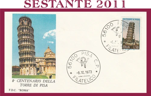 ITALY FDC ROME 1973 TOWER OF PISA CANCELLATION PISA G441