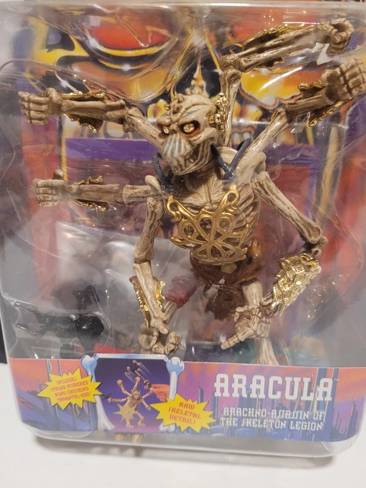 Figura Skeleton Warriors ARACULA 1994 MOC Arachno Assassin Playmates Foto 2 de 4