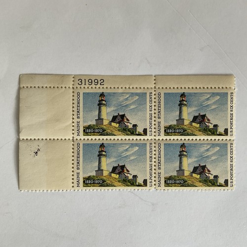 36 US stamps~1963-1971~Christmas~Maine~Edward Hopper~radio waves~9 plate blocks - Picture 10 of 11