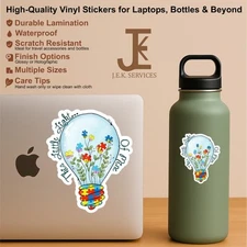 Little Light of Mine Autism Awareness Waterproof Sticker Decal for Water Bottles