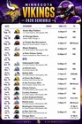 Minnesota Vikings 2026 NFL Football Schedule Refrigerator Magnet 4 by 6 inch