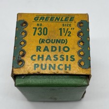 Greenlee No. 730 - 1  And 1/2" Diameter Punch And Die Set   Radio Chassis Punch