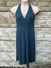 Ladies New Look Green Wide/Crop Leg One Piece Smart Jumpsuit UK 14