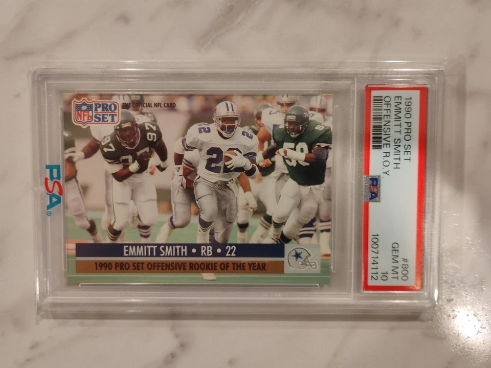 1990 Pro Set Emmitt Smith # 800 PSA 10 - Image 2 of 4