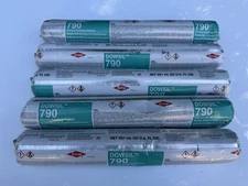 Lot of 5 - Dowsil 790 Building Sealant Silicone BRONZE 20 oz Sausage EXP 1/2026