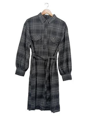 SET Robe Chemisier Femme Carreaux Coton Casual (EU 38, INT M) - Photo 1/4