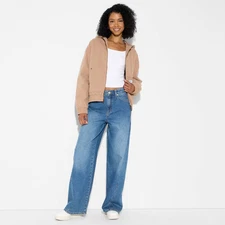 Women's Canvas Hooded Utility Jacket - Wild Fable Brown S