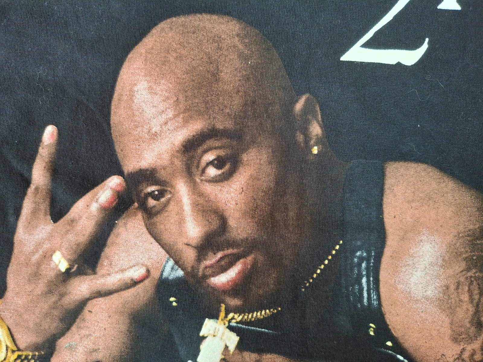 FILA T shirt vintage 2005 Death Row 2PAC All Eyez On Me taglia S Y2K