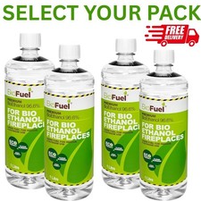 Bioethanol  Premium  Fuel 1L 2L 4L - Odourles Clean Burning Fire Pit  Fireplace