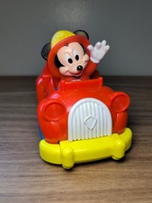 Vintage 1993 Disney Mickey Mouse Fire Truck Toy Mattel Lights Sound NOT Working