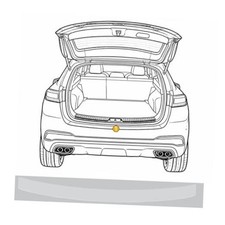 Rear Bumper Protector -37.8"x2.56" Pre-Curved TPU Clear Self 37.8"x2.56" in
