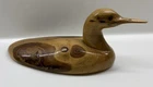 Noble A Needham carved Decoy Duck 'Northern Loon' Pin Cherry & Butternut  Canada