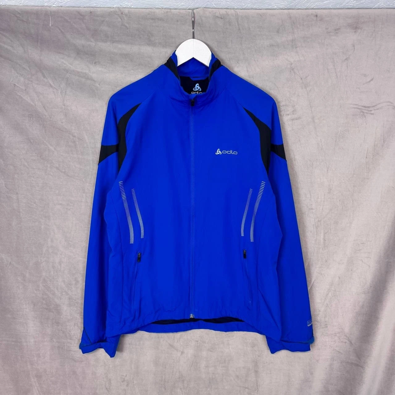 Odlo Blue Windbreaker Jacket Men Size L