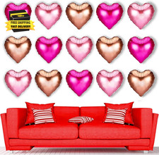 Upgraded Rose Gold and Red Heart Foil Balloons for Valentines Day Decorations,Va