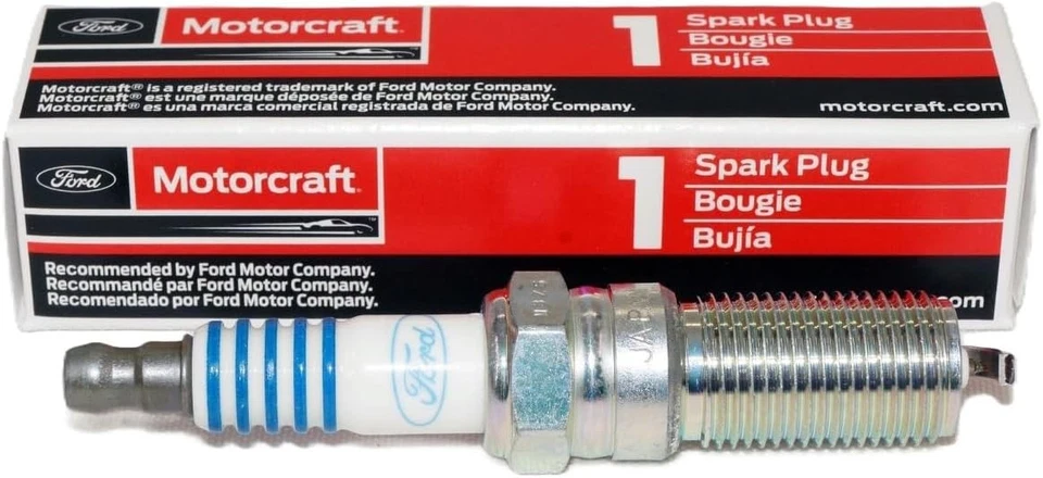 Conjunto de 12 velas de ignição OEM Motorcraft SP594 Ford CYFS12YRT3 substitui SP542 SP578 - Imagem 2 de 3