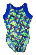 Motionwear Leotard Geometric Glitter Racer Bodysuit Hologram New Women S
