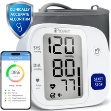 iProven Blood Pressure Monitor Bluetooth for Home Use - Upper Arm with App In...
