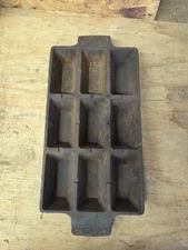 Antique Smelting Cast Iron 9 Bar Mold Heavy Ingot For Gold Silver Lead Bars Etc?
