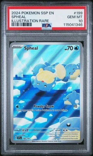 PSA 10 Sheal Illustration Rare #199 Pokémon Surging Sparks 2024