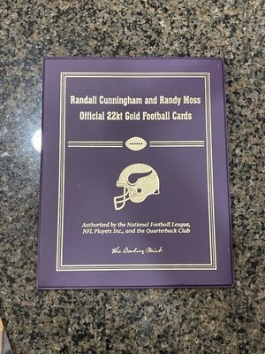 Vikings Randall Cunningham Randy Moss 22kt GOLD Oddball RARE Football Cards