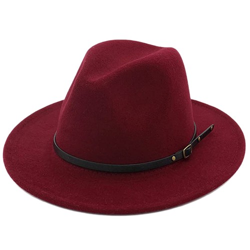 Niños Niños Niñas Sombreros Ala Ancha Lana Fieltro Fedoras Gorras con Cinturón para Fiesta LO ÚLTIMO - Imagen 12 de 43