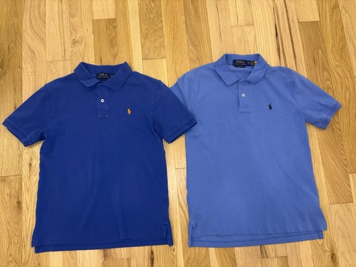 Polo Ralph Lauren Blue Polo Shirts with Logo Set of 2 Boy’s Size Large 14/16 - Picture 2 of 5