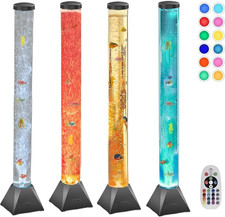 Sensory Bubble Tube Lamp with Floating Bubbles - Calming LED Water Light for Aut