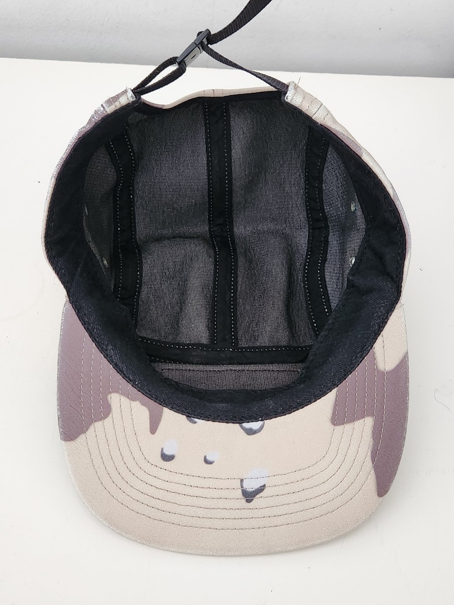 新品 17ss Supreme Leather Camp Cap デザートカモ SS17 Supreme Leather Camp Cap Desert Camo hat Red Box Logo