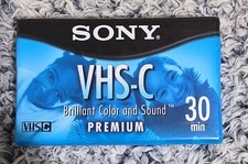 Sony VHS-C Tape 30 Minute Brand New Sealed Premium Grade TC-30VHGL