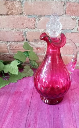 New ListingVintage Fenton ruby decanter... Beautiful