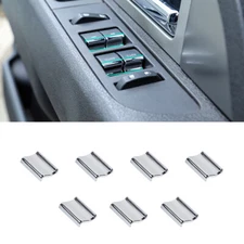 Chrome Window Lift Switch Button Trim Cover Sticker for Ford F150 Raptor 2009-14