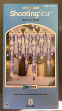Gemmy Lightshow 7 ft 8 Shooting Star White Blue LED Christmas Icicle Lights 